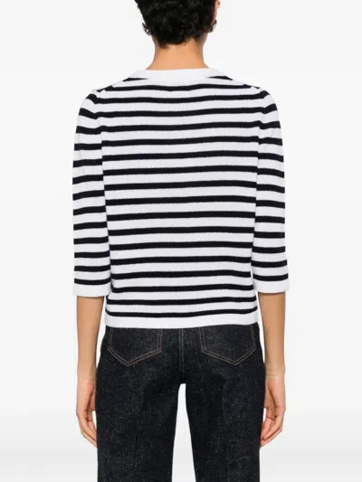 Allude Striped-pattern Sweater In Multi