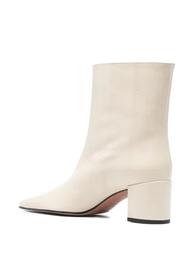 Castagna Sandy Textured Boots In White