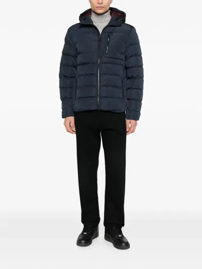 Geox Snake Puffer Jacket In Blue