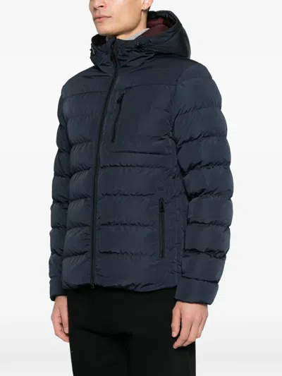Geox Snake Puffer Jacket In Blue