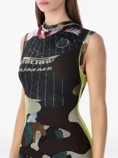 迷彩超长连衣裙