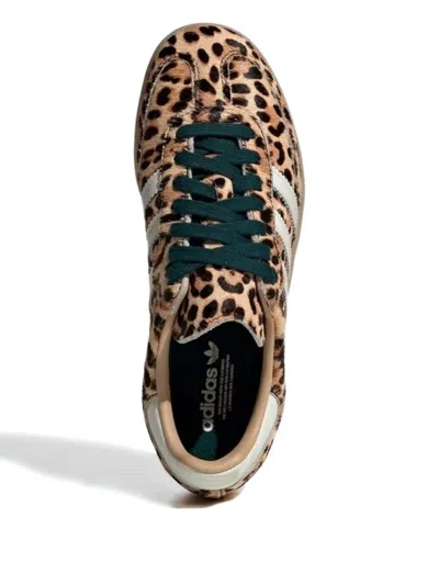 Adidas Originals Golden Goose Golden Goose Ball Star White Nappa Sneakers With Black Star In Animal Print
