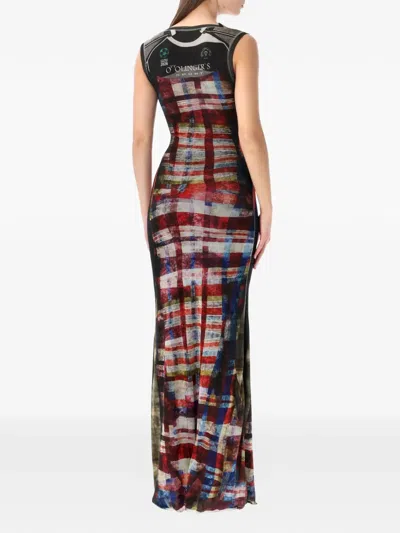 Ottolinger Mesh Maxi Gown In Multi