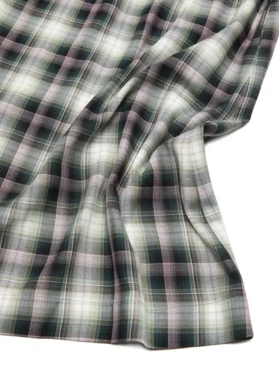 Acne Studios Plaid Midi Skirt In Black