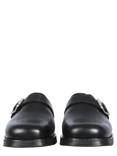 Our Legacy Camion Leather Mule With Buckle In Black