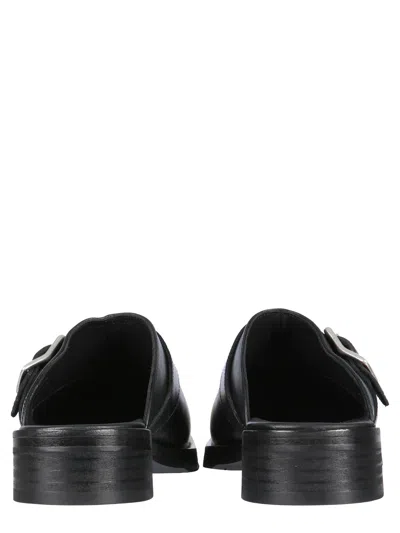 Our Legacy Camion Leather Mule With Buckle In Black