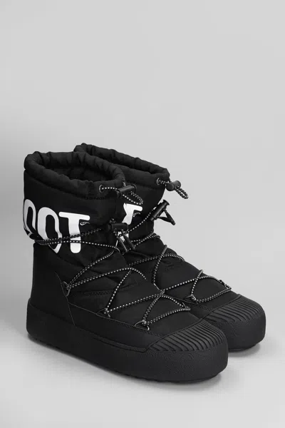 Moon Boot Mb Mrack Polar Ankle Boots In Black Nylon In Black