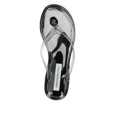 Christopher Esber Round-toe Flip-flops In Transparent