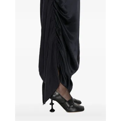 Ziggy Chen Ruched Midi Skirt In Blue