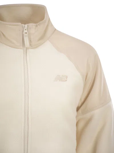New Balance High Pile Fleece Jacket In Neutral
