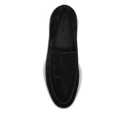 Fear Of God Suede Loafers With Rubber Sole And Round Toe In Black