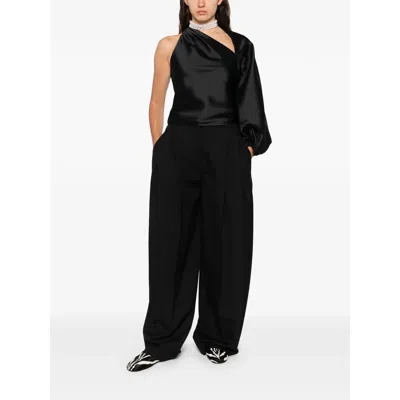 Self-portrait One-shoulder Top In Black