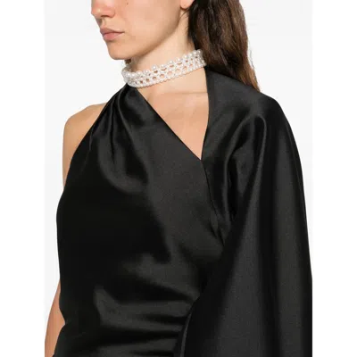 Self-portrait One-shoulder Top In Black