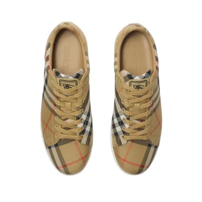 Burberry Neutrals Trainers Men In Gold