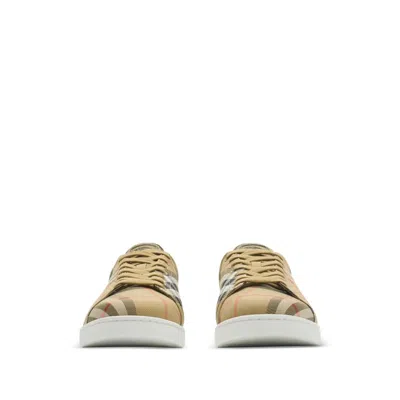 Burberry Neutrals Trainers Men In Gold