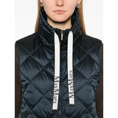 Max Mara The Cube Navy Down Jacket In Blue