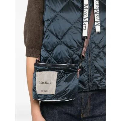 Max Mara The Cube Navy Down Jacket In Blue