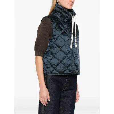 Max Mara The Cube Navy Down Jacket In Blue