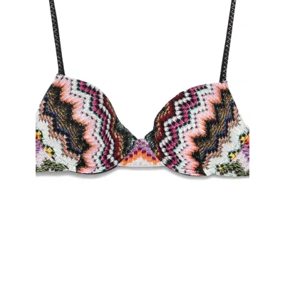 Missoni Mare Metallic Striped Crochet-knit Bikini In Multi