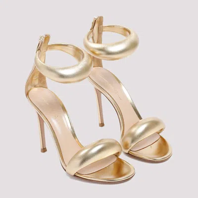 Gianvito Rossi Metallic Napa Ankle-cuff Stiletto Sandals In Gold