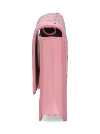 Mcm Large Wallet With Logo Shoulder Strap In Brown