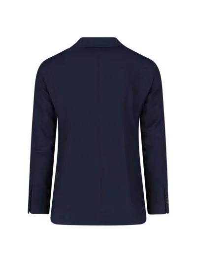 Caruso Single-breasted Blazer In Blue