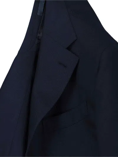 Caruso Single-breasted Blazer In Blue