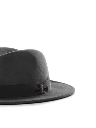 Borsalino Wool Felt Macho Hat In Brown
