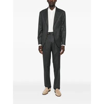 Brunello Cucinelli Single-breasted Suit In Gray