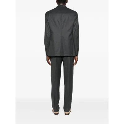 Brunello Cucinelli Single-breasted Suit In Gray