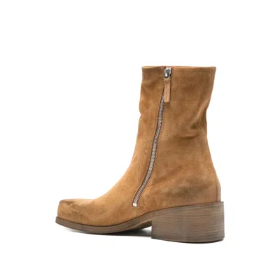 Marsèll Round-toe Ankle Boots In Brown