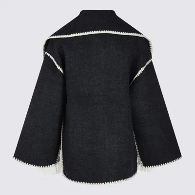 Totême Black Wool Coat In Black