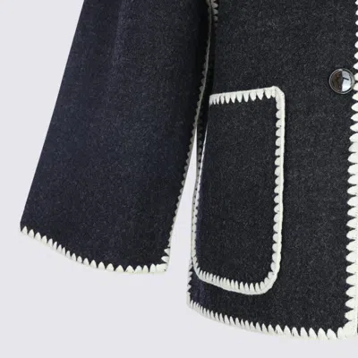 Totême Black Wool Coat In Black