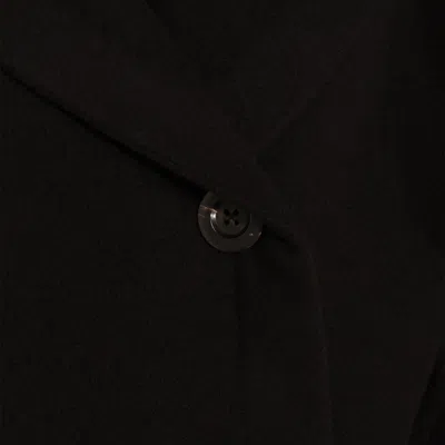 The Row Black Wool Coat In Brown