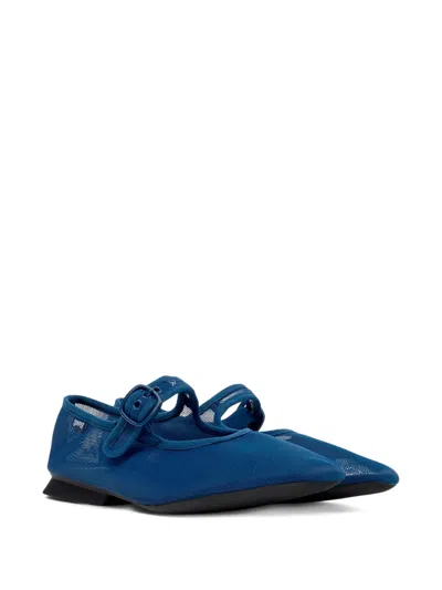 Camper Casi Myra Buckle Ballerinas In Blue