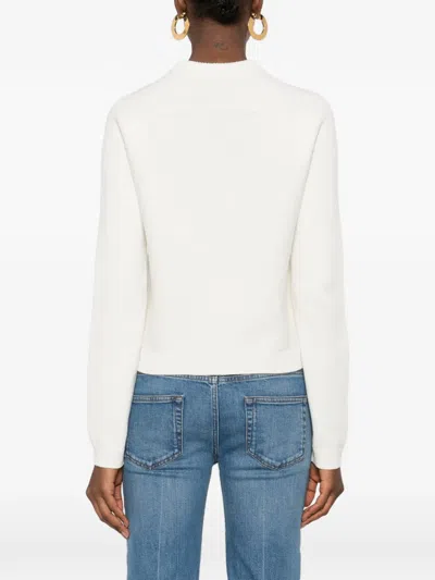 Gucci Women Wool And Cashmere Cardigan With Metal Horsebit In White