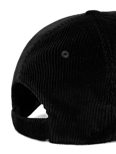 Napapijri F-aar Corduroy Logo-patch Cap In Black
