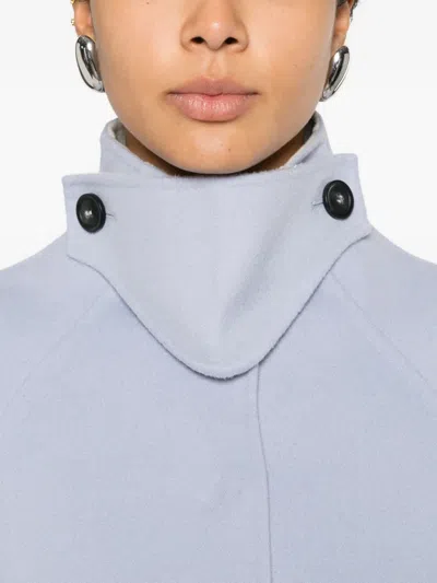 Sportmax Button Pockets Coat In Blue
