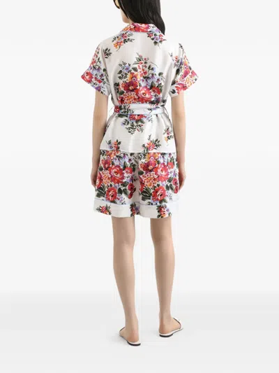 Dolce & Gabbana Floral Print Knee Length Tailored Shorts In Multi