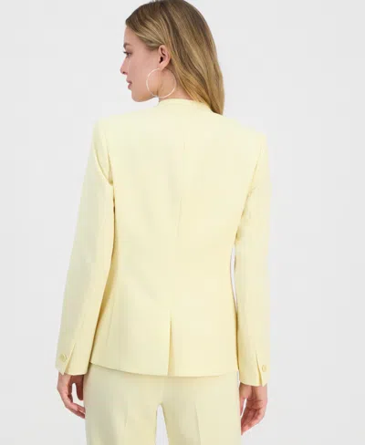 Bar Iii Women's Collarless Open-front Bi-stretch Blazer, Created For Macy's In Yellow