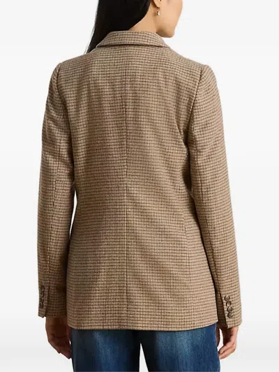 Ralph Lauren Double-breasted Wool-blend Twill Blazer In Brown