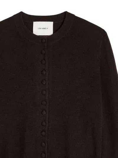 Lisa Yang Button-up Cashmere Cardigan In Brown