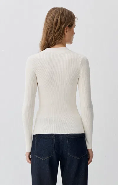 Mavi Edition Button-front Sweater In Antique White In White