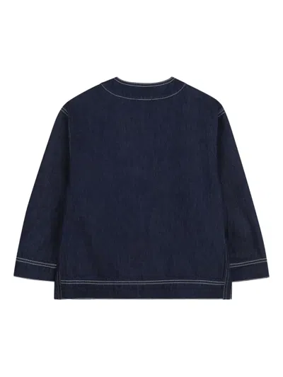 Kenzo Logo-patch Denim Jacket In Blue