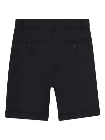 Givenchy Cuffed Pleated Shorts In Blue