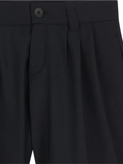 Givenchy Cuffed Pleated Shorts In Blue