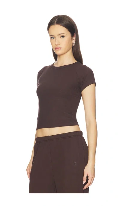 Éterne Short Sleeve Baby Tee In Brown