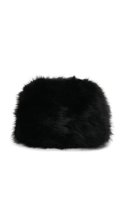 Apparis Margot Sable Pillbox Hat In Black