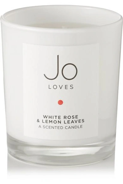 Shop Jo Loves White Rose & Lemon Leaves Scented Candle, 185g In Colorless