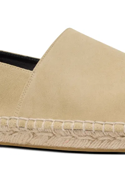 Balmain Suede Logo Espadrilles In Neutral